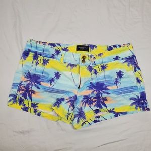 American Eagle tropical sunset shorts
